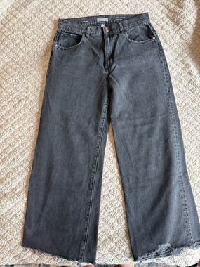 DL1961 Black Vintage Hepburn Wide-Leg Jeans- 29